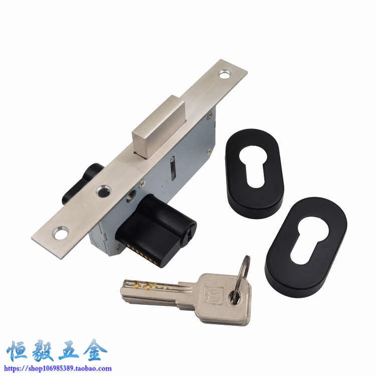 不锈钢方管窄门框地框有门锁地锁铝锁玻璃黑色中间合弹簧门塑钢门