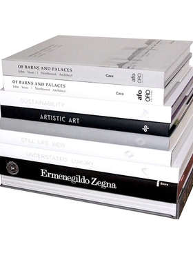 样板房装饰大画册简约现代样板间真书北欧风格灰摆件黑白装饰品