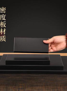 方形底座黑色正方长方台工艺品托盘底托摆件工艺品底座花瓶盆栽台
