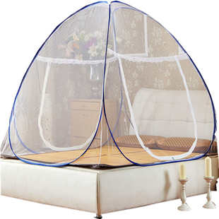 蒙古包蚊帐学生宿舍免安装可折叠1.0床三门2.0m1.81.51.2