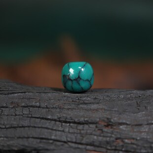 8-10mm仿绿松石桶珠配饰藏式文玩佛珠手串料器松石diy腰顶珠配珠