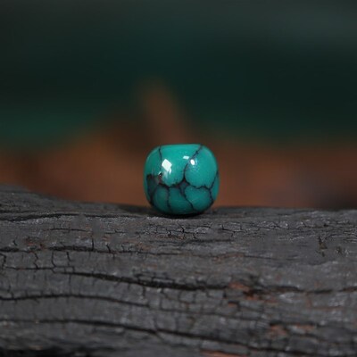 8-10mm仿绿松石桶珠配饰藏式文玩佛珠手串料器松石diy腰顶珠配珠