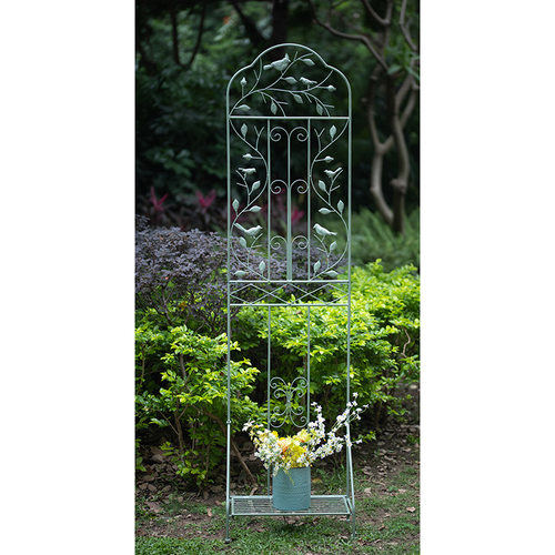美式乡村复古铁艺小鸟带花托爬藤架户外花园庭院阳台植物攀爬花架