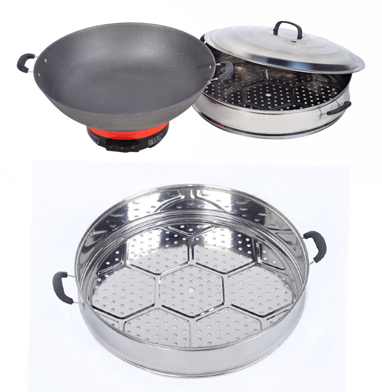 特大铸铁锅 电炒锅50cm大炒锅/蒸锅工地食堂饭店用火锅45cm电热锅