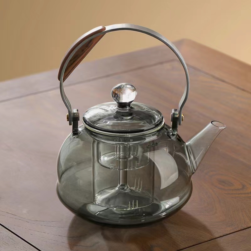 蒸煮一体星空耐热玻璃提梁壶带过滤泡茶壶双内胆两用大容量煮茶壶