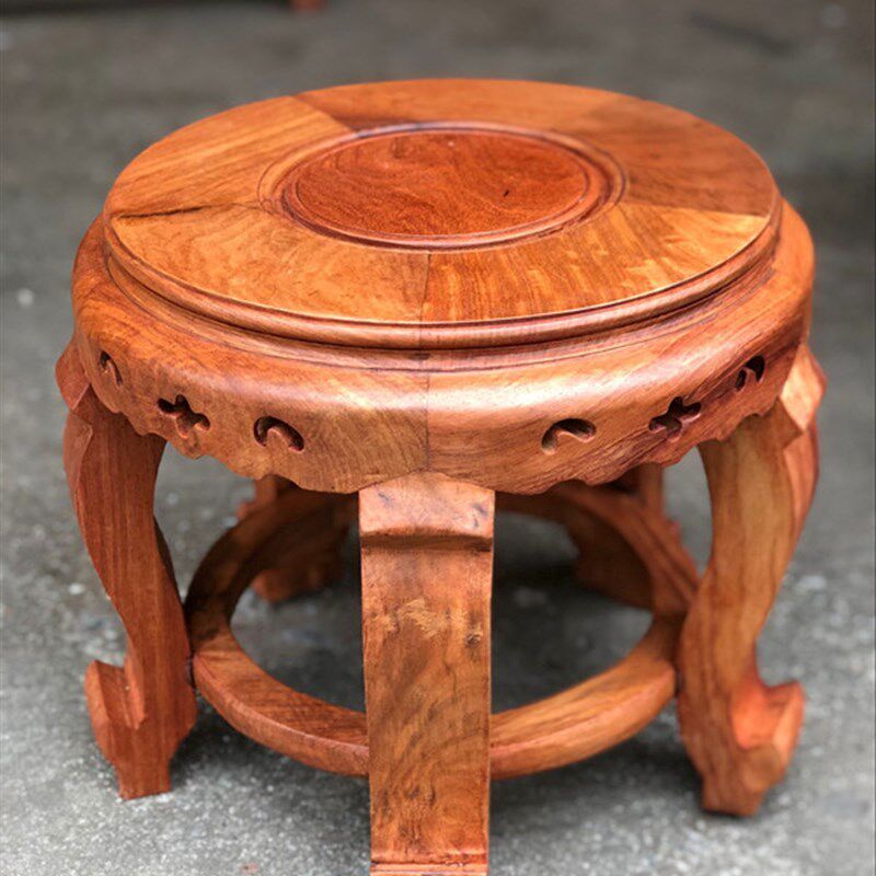 缅甸花梨木穿鞋换鞋凳红木花架矮凳凳子实木 家具凳子椅子花架