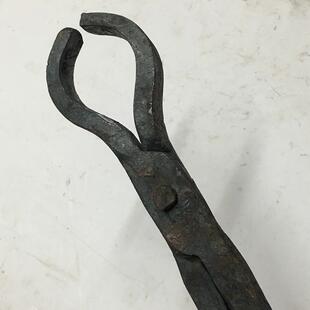 手工锻造铝棒钳子铝棒夹圆钳夹铝锭钳坩埚火钳打10-500mm铁钳热口