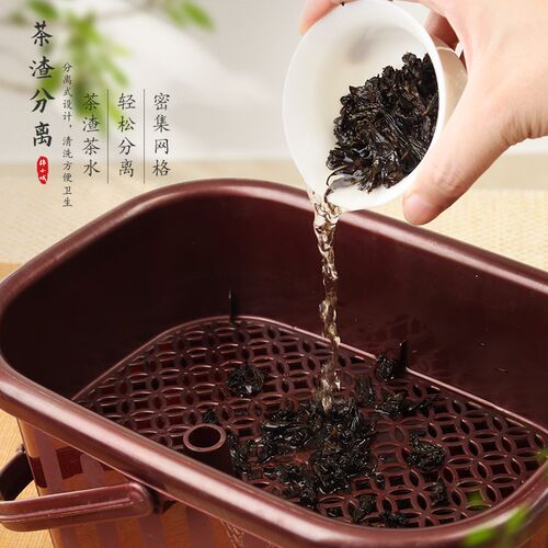茶水桶茶渣桶矮款小号便携家用排水桶茶台茶几废水垃圾桶茶具配件