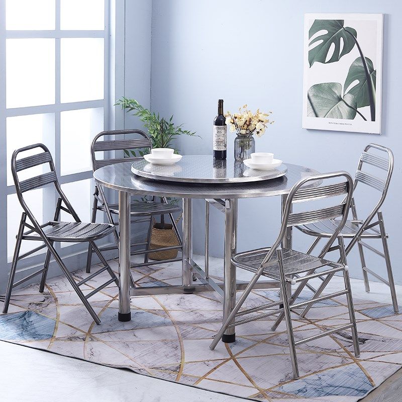 不锈钢折叠圆桌子饭馆转盘桌餐厅饭店宴会桌家用大圆餐桌食堂饭桌,住宅家具,不锈钢/PVC餐桌,淘宝优惠券,粉丝福利购,淘宝优惠卷