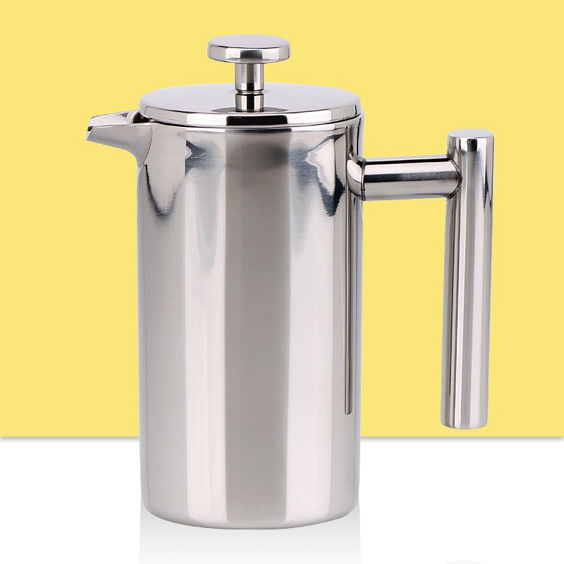 304不锈钢法压壶手冲法式滤压咖啡用品双层家用过滤冲茶工厂货源