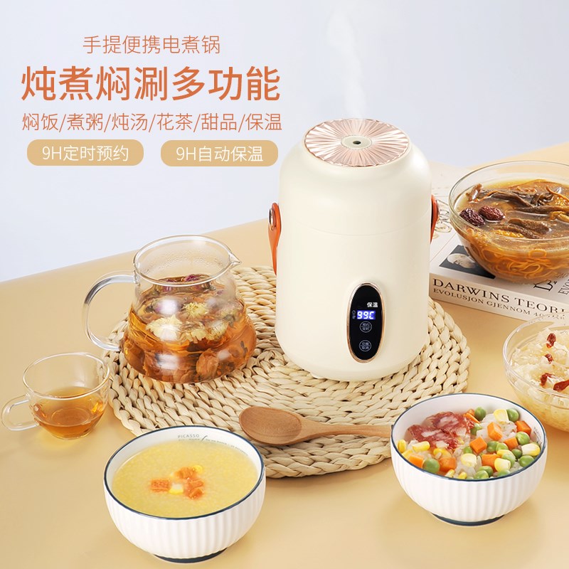 养生电炖锅便携式办公室小型家用迷你煮粥锅炖煮杯多功能手提锅