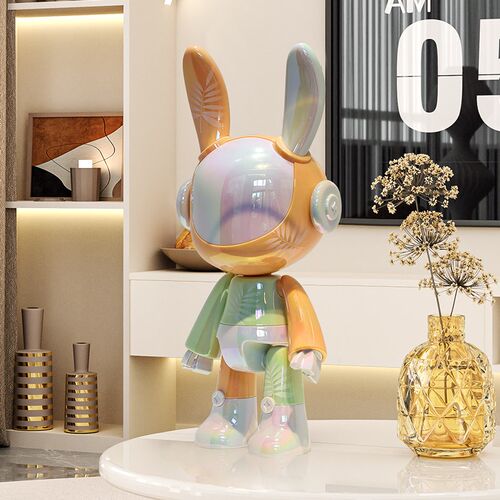 星际熊宙月兔子摆件公仔客厅电视柜酒柜高档家居饰品创意新居礼品