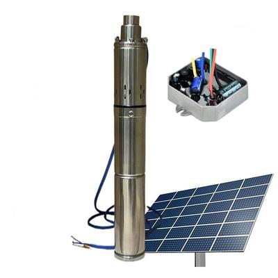 DC24V48V太阳能螺杆泵3寸内置控制器螺杆深井泵高扬程太阳能泵