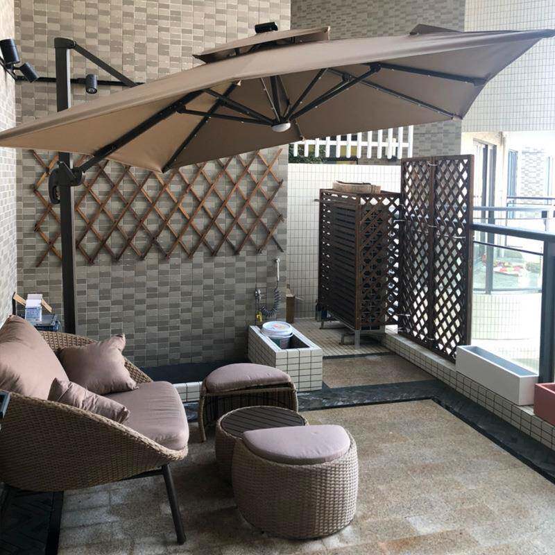 紫叶户外遮阳伞别墅罗马伞户外伞花园太阳伞庭院伞室外露台摆摊伞