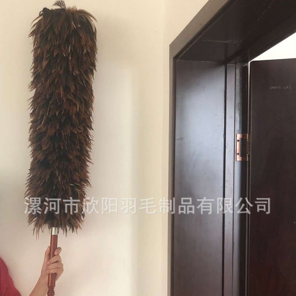 鸡毛掸子鸡毛掸穿线加胶鸡毛掸艺术掸家用鸡毛掸可清洗手工制作