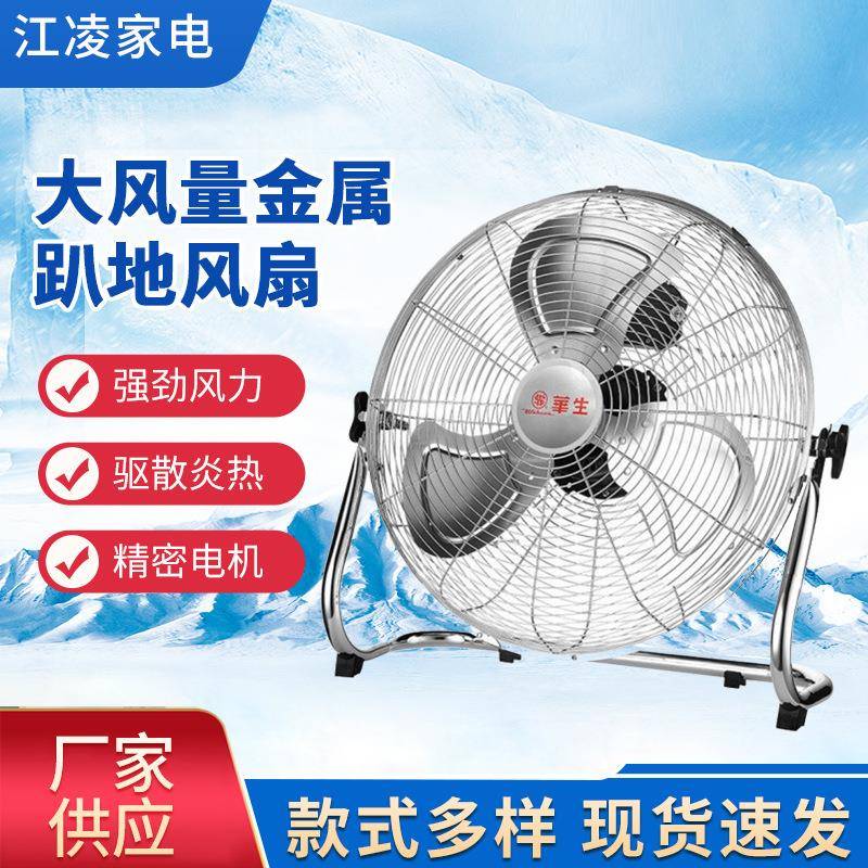 华生（Wahson）电风扇 工业扇 台扇 大风量金属趴地风扇18寸20寸