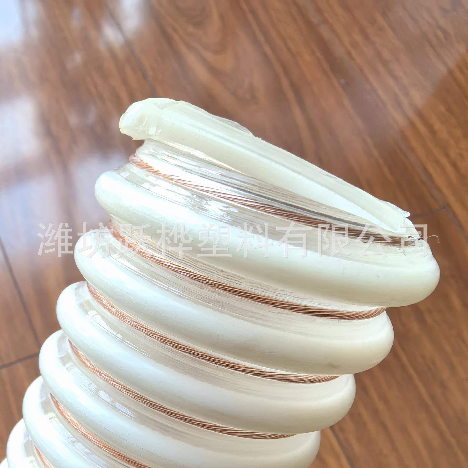 PU塑筋软管防静电波纹管粉尘颗粒物料输送农机下料加铜线凸筋管