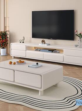 奶厅油双层落现地茶几电风视柜代简约客家用SZQ小户型白色茶几电