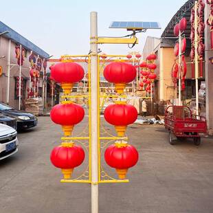灯杆灯笼串红专用太阳能芯大灯灯串光源三串四五六串灯笼笼改9876