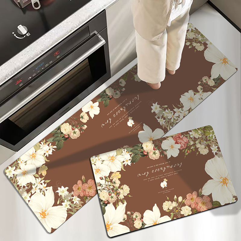 厨房地垫防滑防油污硅藻泥脚垫长条形地毯门垫耐用免洗可擦耐脏垫