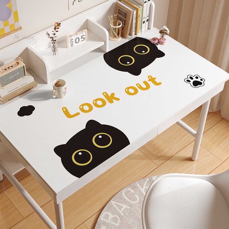 卡通猫咪儿童写字台书桌垫学生学习专用皮革办公电脑桌面保护垫子