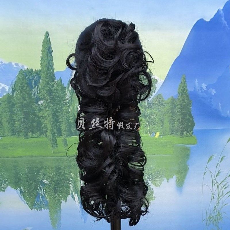 缠绕式蓬松发苞汉服发包卷发髻盘发器假发女丸子头发圈自然毛毛虫