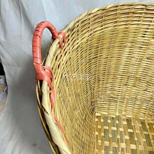 超大号箩筐竹编制品家用手工箩篼垃圾筐收纳篓喜庆采茶粮食稻谷筐