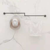 服装 店挂衣架简约货架 店展示上墙正挂陈列架哑光黑墙上壁挂男女装