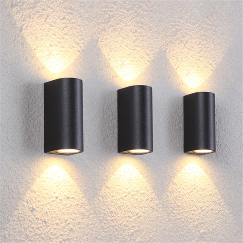 led户外壁灯 双头外墙上下室外射灯中式过道楼梯柱子别墅庭院防水