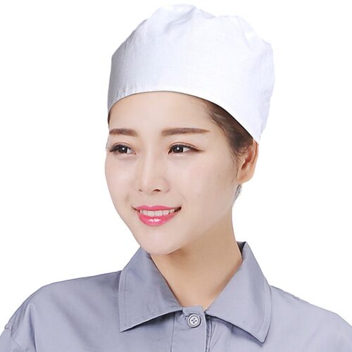 纺织厂女工帽 车间帽 工作帽白色 卫生帽 防尘帽 食品厂帽男女帽