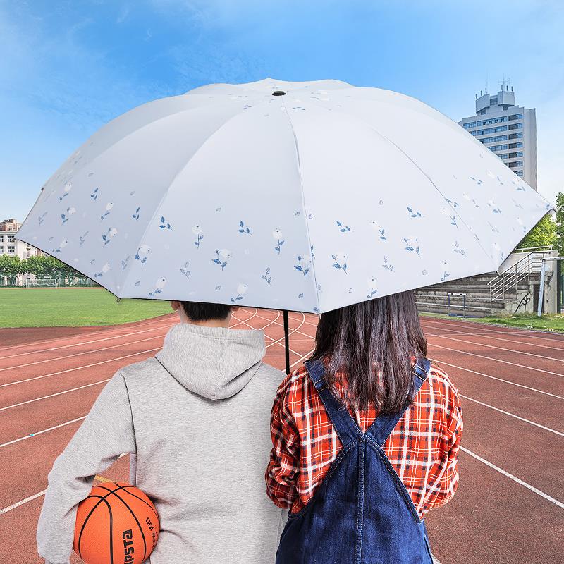 双线人雨两用雨伞折叠晴大加号加厚加固遮阳防晒防紫外太阳伞TEN0