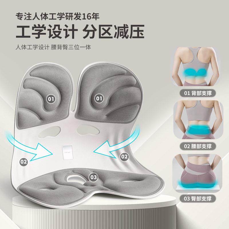 PW人体P工学座护腰坐垫垫一体靠办公室腰靠久坐腰垫椅靠护腰坐垫