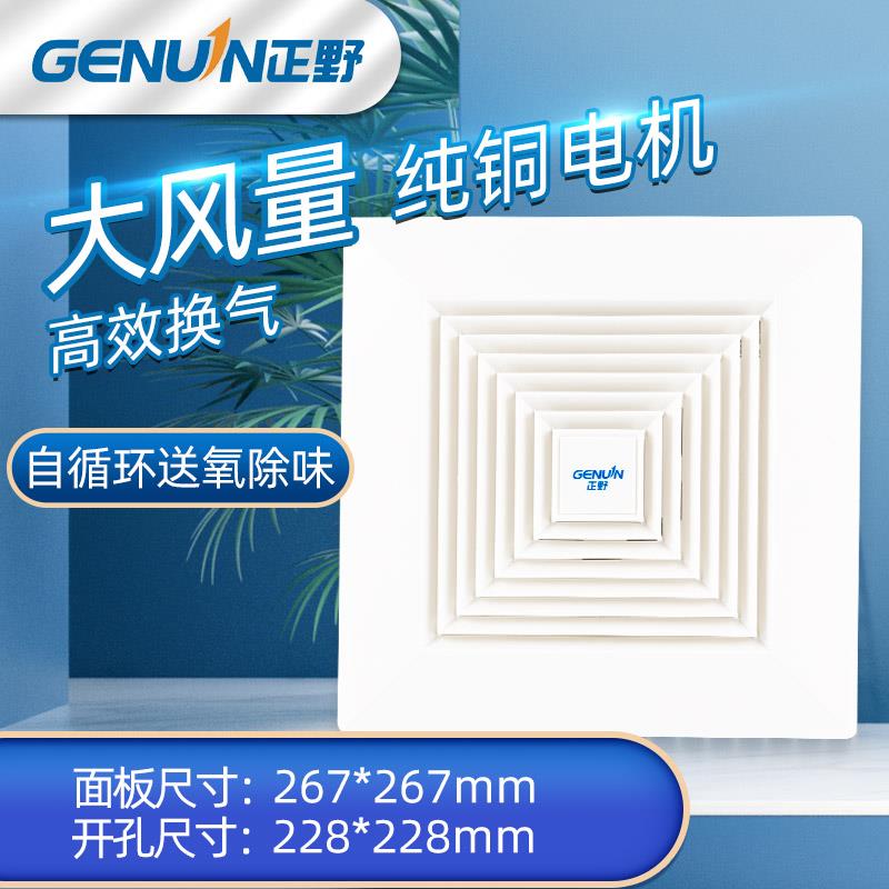 正野吊式换气扇天花管道式室排风扇静音大风量BPT12-14内卫顶生间