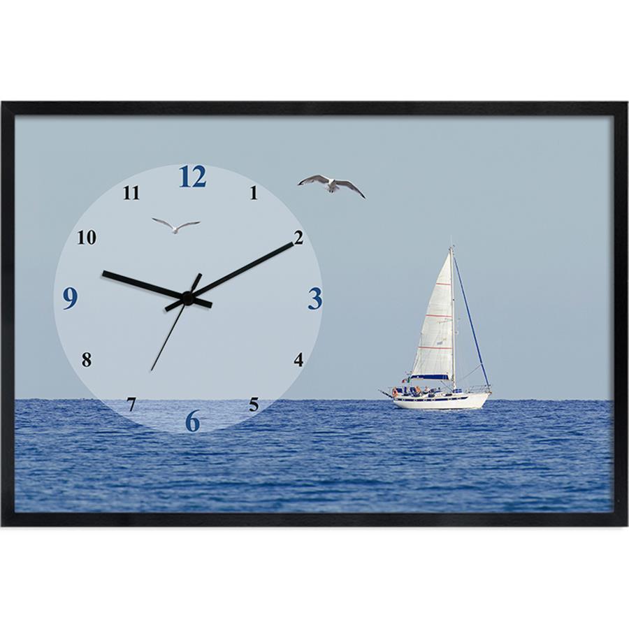 贝 北欧带表电表起装饰画现箱代简约twzh-de-挂钟横款遮钟挡箱电