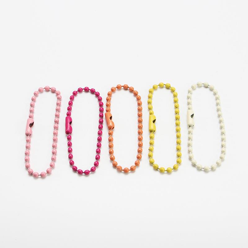 咕卡盘链咕条咔配件12cm属喷漆饰品色波金12厘米彩珠链吊牌链钥匙