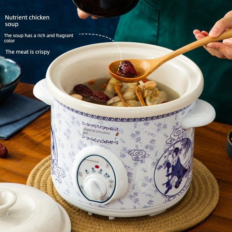 益美 YM-D35H电炖砂锅bb煲汤煮粥陶瓷养生锅家用慢煲粥电脑预约