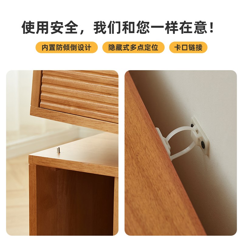 实木电视柜客厅家用小户型落地模块组合格子矮书柜飘窗收纳储物柜