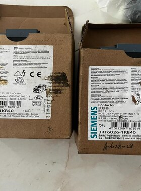 接触器3RT6026-1KB40,带包装议价
