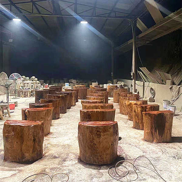 大板木墩支架实木桌桌腿原木半圆木桩根雕树墩树根底座凳子脚茶几