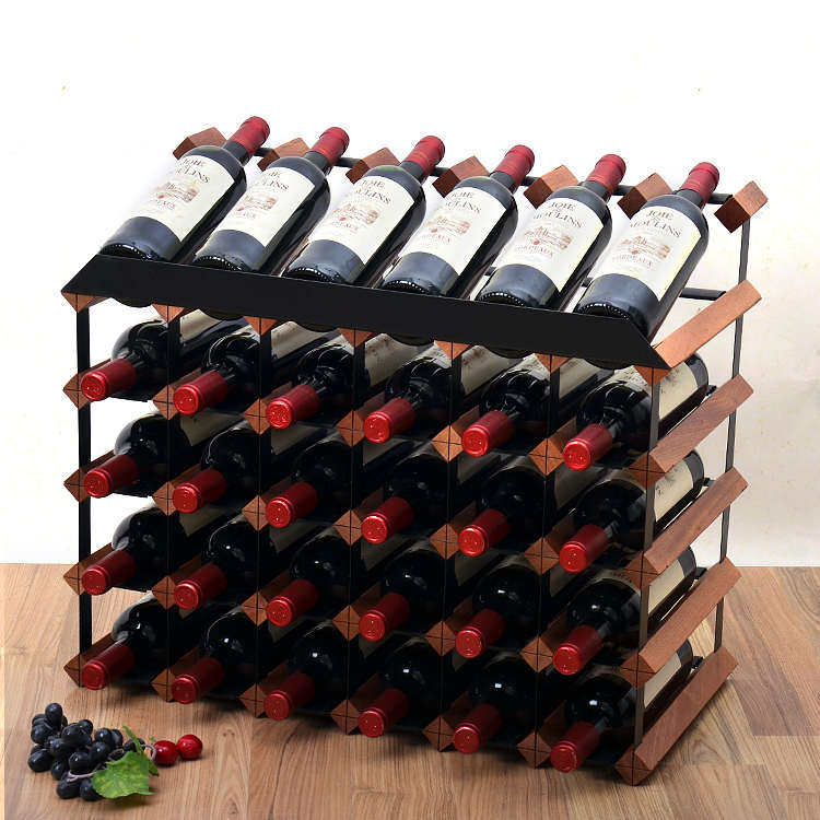 实木红酒架摆件酒瓶架家居欧式家用展示架现代摆设简约创意架子