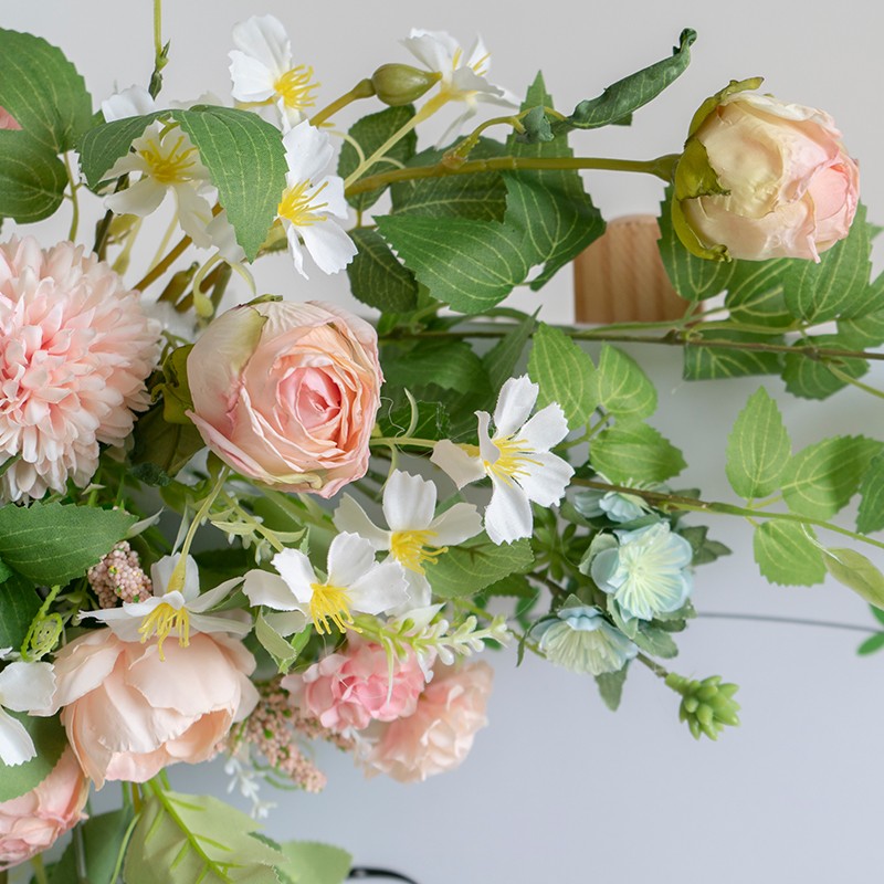 清新婚礼kt板迎宾展牌水牌花绢花花艺指引牌放假花装饰花婚庆道具