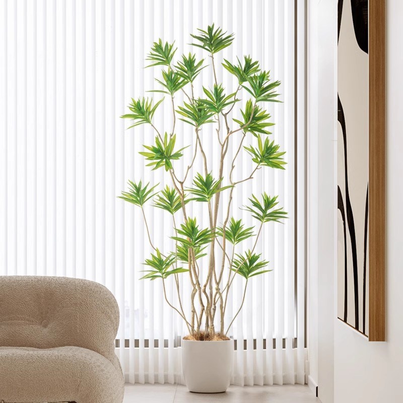 百合竹客厅阳台仿真绿植落地盆栽仿生植物摆件沙发旁假树装饰盆景