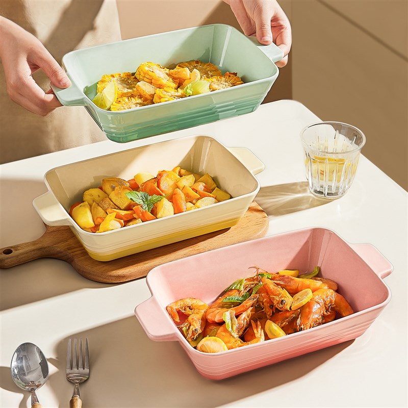 多巴胺耳烤盘陶瓷盘子深盘芝士焗饭烤碗家用微波炉烤箱专用器皿