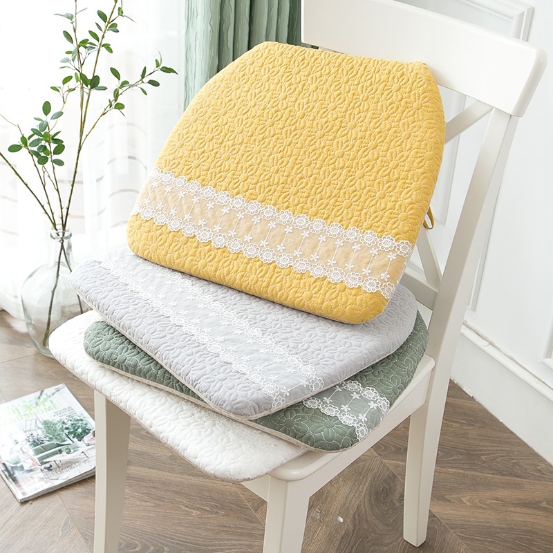 小清新棉椅子垫屁垫全棉四季通用坐垫餐椅垫马蹄形护臀垫家用防滑