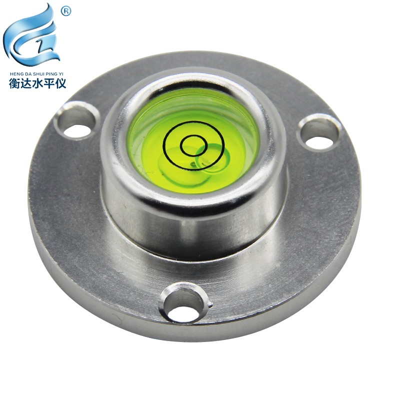 万向水平仪圆形水平气泡珠牛眼水平器铝合金水平珠迷你便携水准泡
