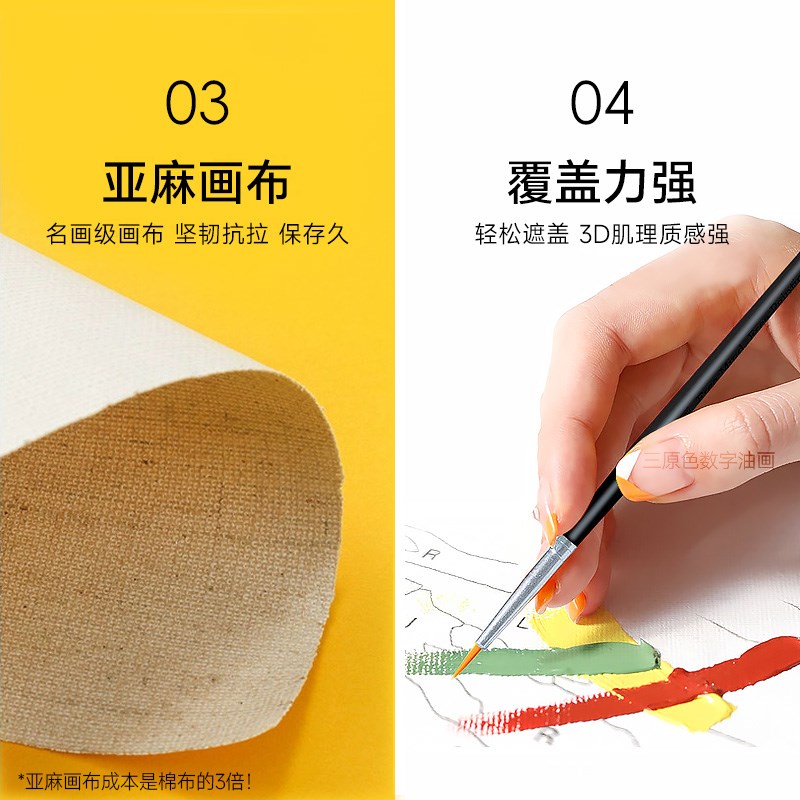 数字油画diy填充手工涂色解压画画手绘肌理填色画 梵高丰收麦田