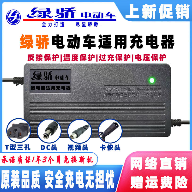 绿骄电动车电瓶充电器48V12AH60V20AH72伏55AH80V84V96V两轮三轮