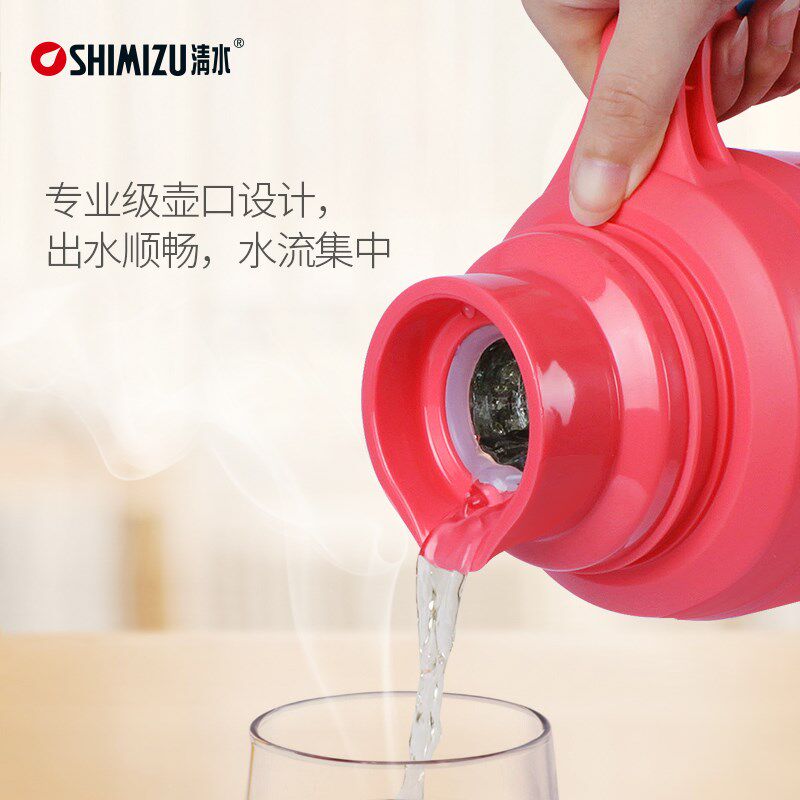 清水热水瓶家用塑料暖壶暖瓶大容量玻璃内胆开水瓶学生保温壶