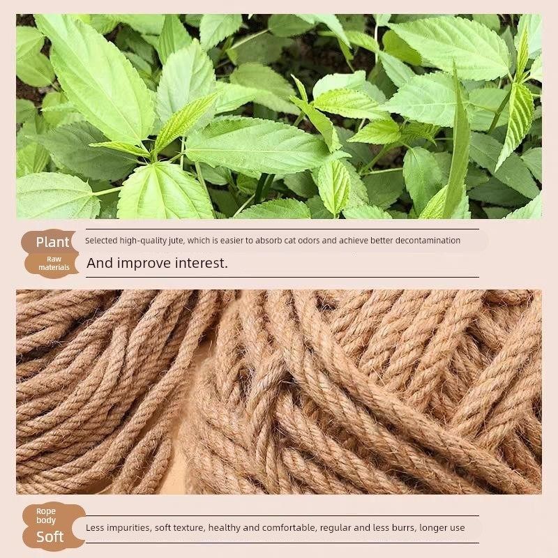 猫磨爪麻绳抓柱猫咪剑麻绳板爬架绳子手工自制diy粗天然装饰水管