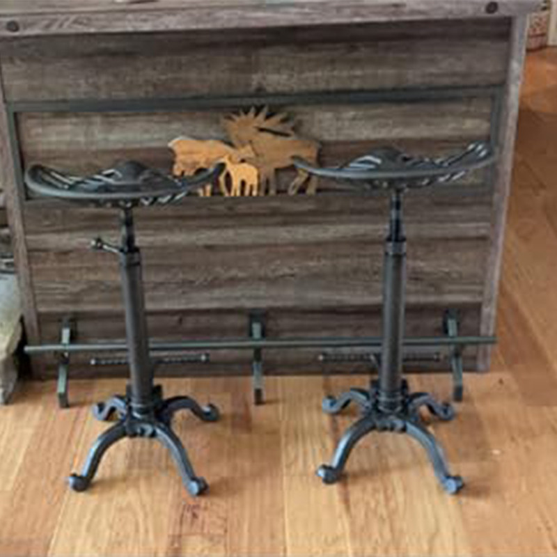 复古工业风铸铁吧台椅咖啡厅创意餐椅升降高脚吧凳酒吧椅民宿吧凳